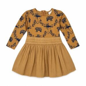 Kate Quinn Organics Goldilocks + Three Bears Bears and Chairs Dress | 3–6 Months